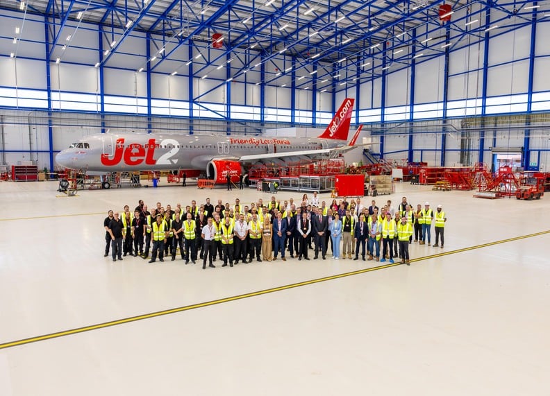 Jet2.com has officially opened its new maintenance hangar at Manchester Airport © Jet2