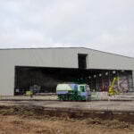 Hangar 9 is nearing completion at Teesside Airport © Teesside International Airport