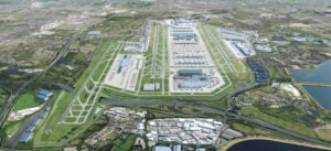 Heathrow Airport aerial view