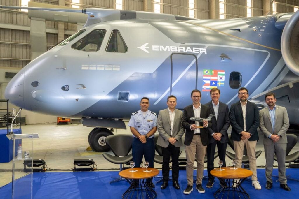 Embraer has revealed a bold new visual identity for its KC-390 Millennium demonstrator aircraft