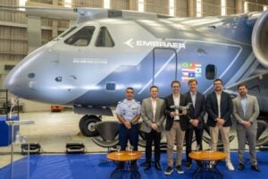 Embraer has revealed a bold new visual identity for its KC-390 Millennium demonstrator aircraft