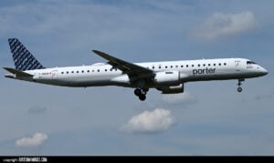 The latest deals involved the sale-and- leaseback of two new Embraer E195-E2 jets, delivered and leased to Canada’s Porter Airlines © AirTeamImages