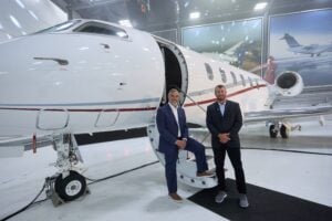 Handover of the first of three Challenger 3500 jets to AB Jets © Bombardier