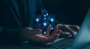 Blockchain Technology Transaction concept