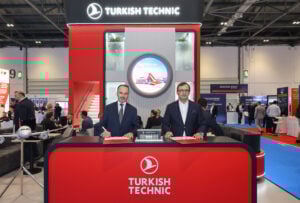 The new contract extension was signed at the MRO Europe event © Turkish Technic