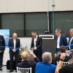 Ribbon-cutting ceremony at the official inauguration of the new building