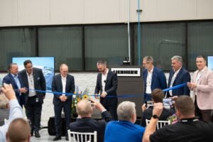 Ribbon-cutting ceremony at the official inauguration of the new building