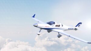 The eFlyer 2 aircraft prototype © magniX