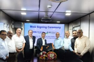 Representatives from ASI Global and Tata Projects at the MoU signing