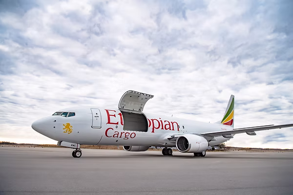 B737-800SF in Ethiopian Cargo livery