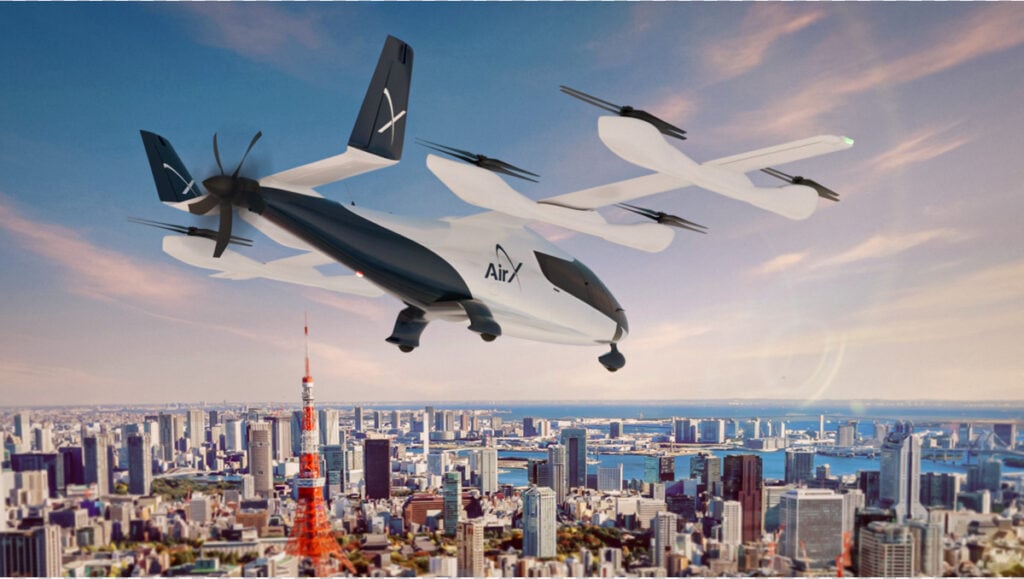 eVTOL aircraft in AirX livery © Eve