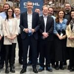 Representatives and employees at the new Hungarian warehouse facility