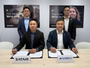 Satair and GAMECO signing the MoU to enhance strategic cooperation in the USM segment