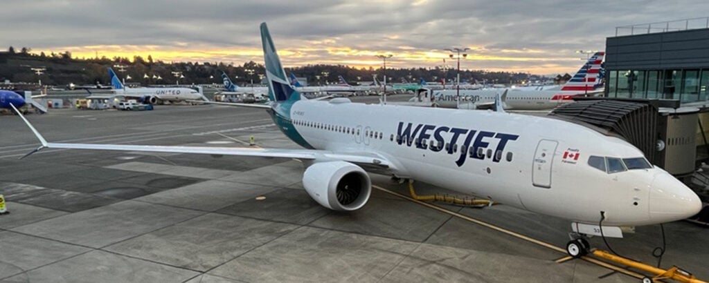 WestJet Boeing 737-8 aircraft © CDB Aviation