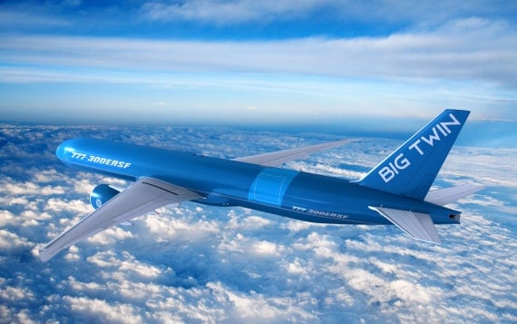 B777-300ERSF referred to as the 'Big Twin'