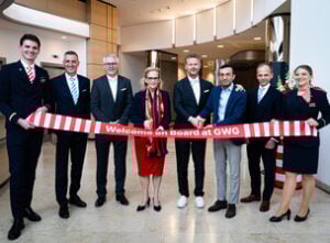 Ribbon cutting ceremony to officially open the new headquarters in Gateway Gardens, Frankfurt, Germany © Condor