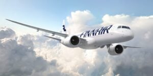 Image of a Finnair Embraer E192-E2 jet