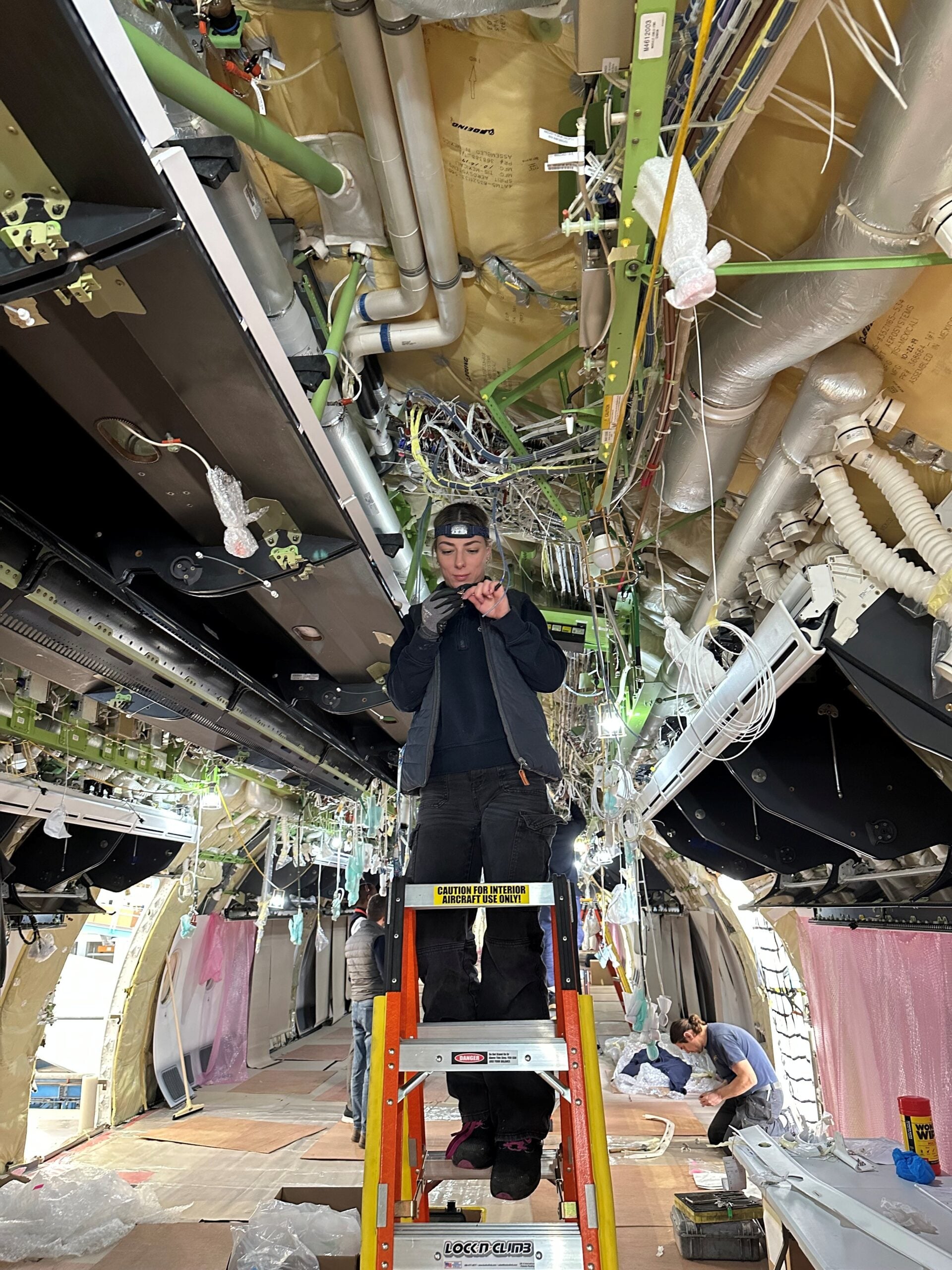 B787 cabin modification at the Lufthansa Technik facility in Malta