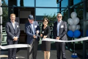 Ribbon cutting ceremony at Thomas Global Systems in Ivine, California