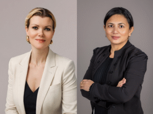 Tuulia Rajamäki (l) and Muna Muhammad (r)