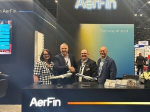 AerFin and National Air Cargo signed the contract at Aviation Week's MRO Americas © FinAer