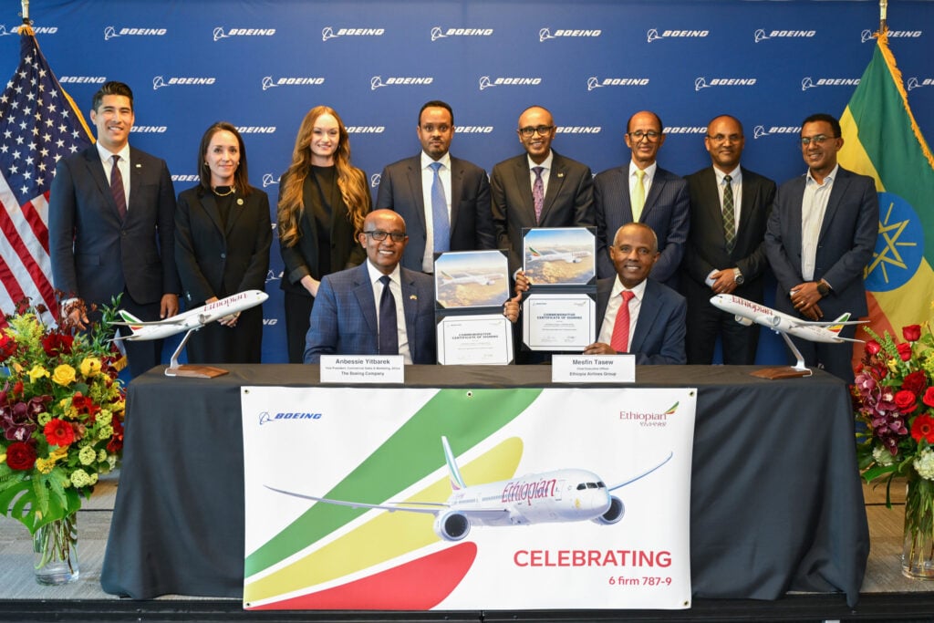 Signing ceremony between Boeing and Ethiopian Airlines