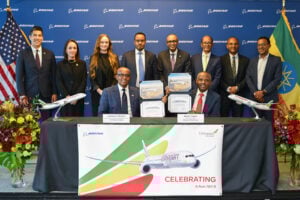 Signing ceremony between Boeing and Ethiopian Airlines