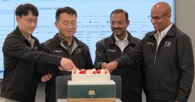 Ramco Systems and the Korean Air team at the Go-Live ceremony held at Korean Air’s engine maintenance centre