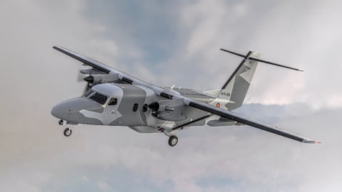 Rendering of a Cessna SkyCourier configured for military operations