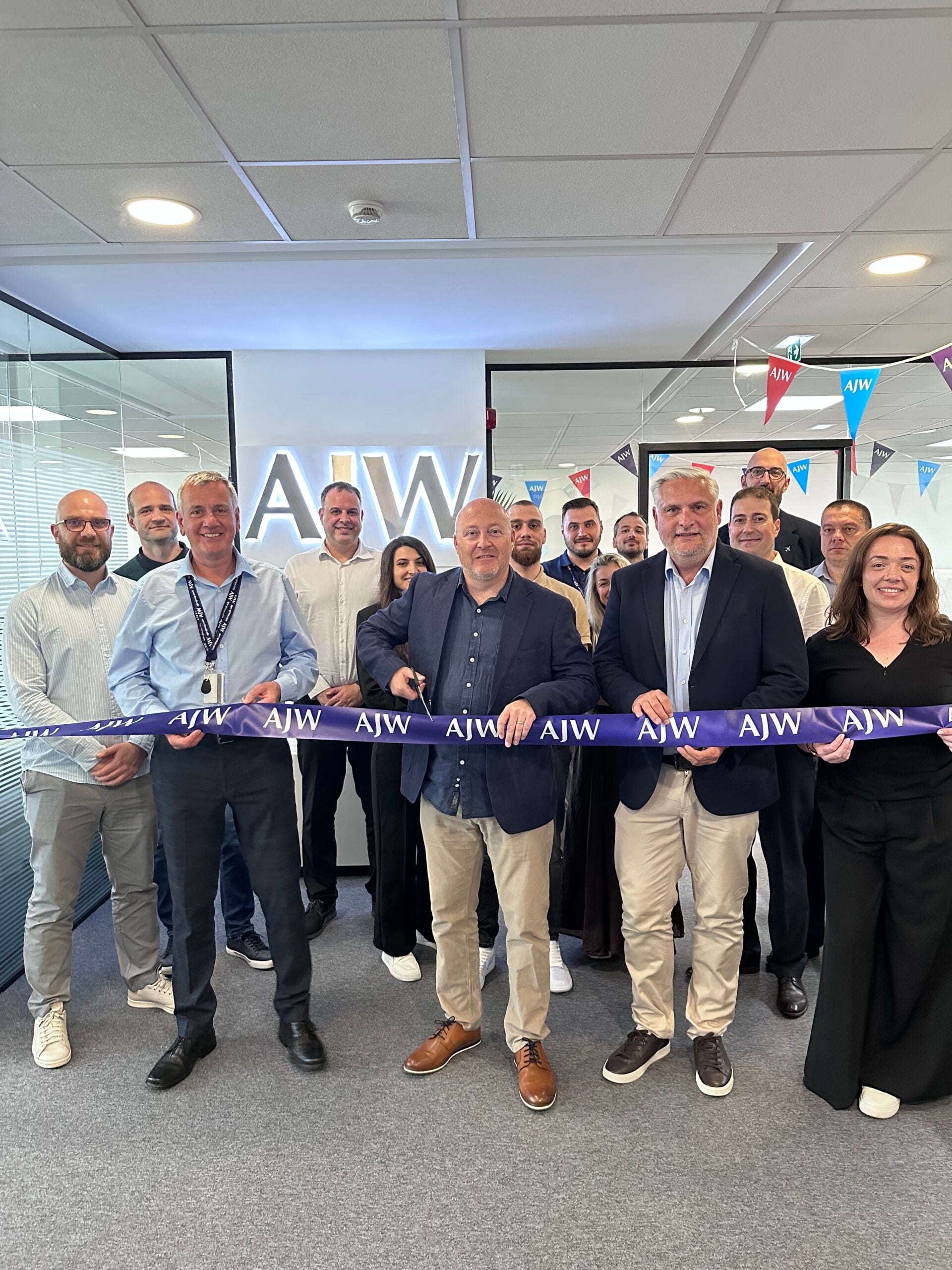 Ribbon-cutting ceremony to celebrate the opening of AJW's new hub in Sofia, Bulgaria © AJW Group