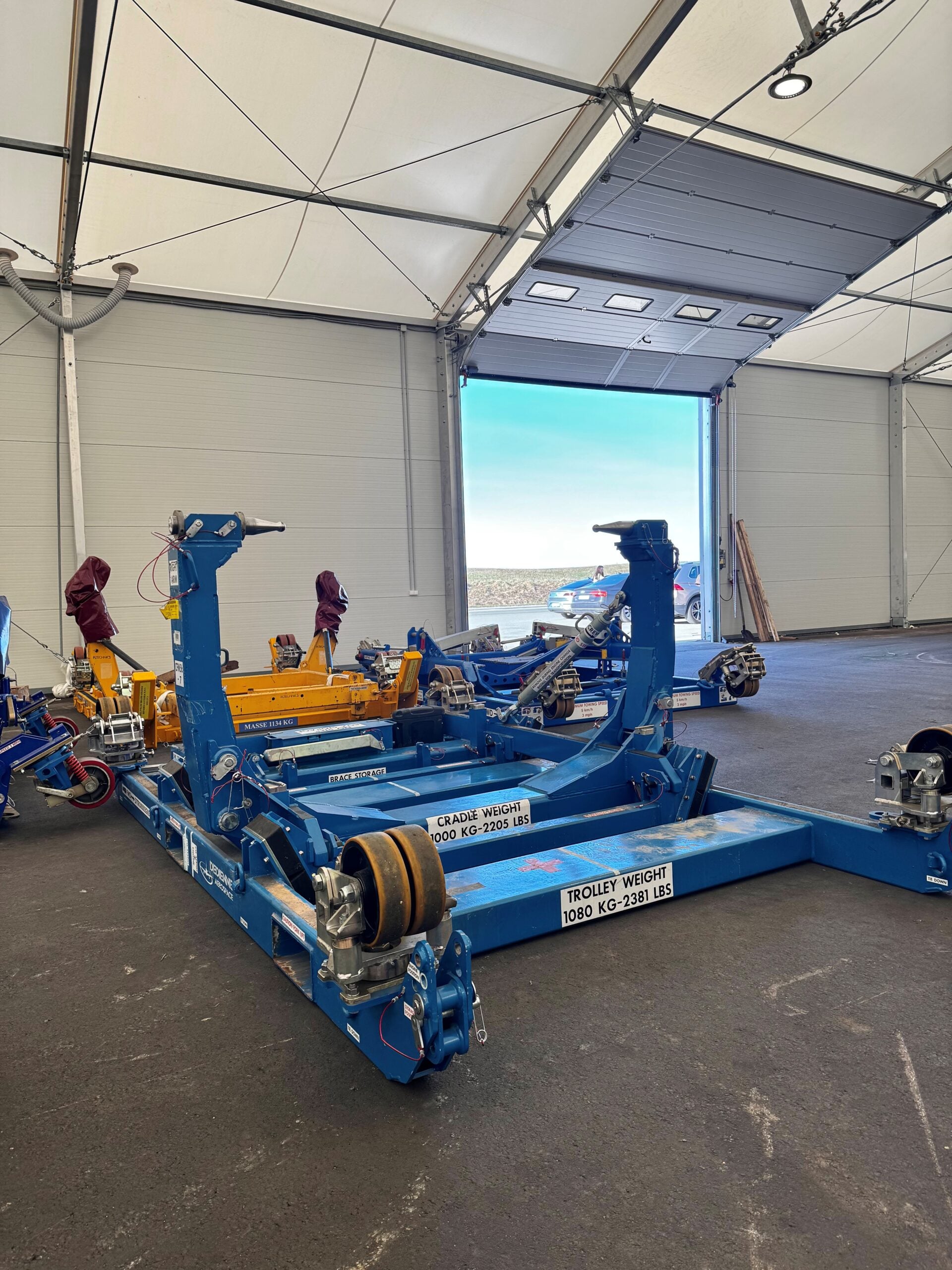 The CFM56 engine stand has been delivered to Johannesburg © Chapman Freeborn