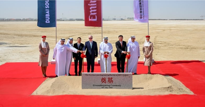 Ground-breaking of Emirates new US$5.1 billion engineering complex at Dubai South © Emirates