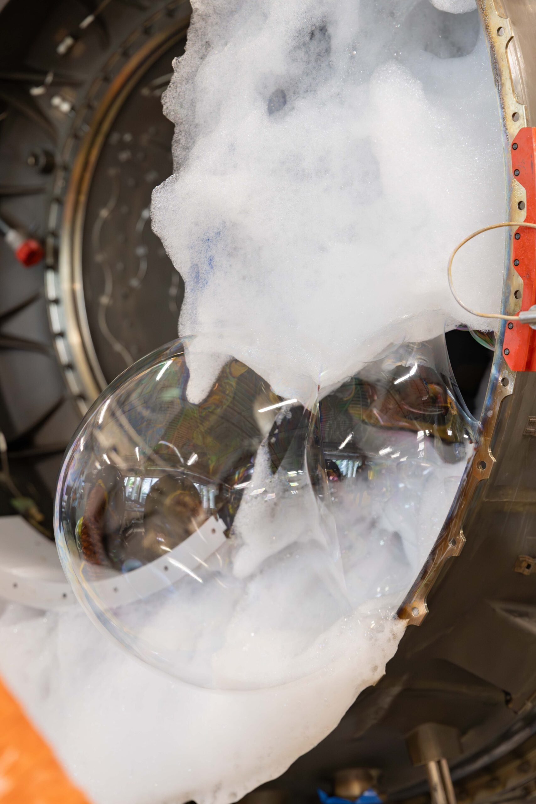 360 Foam Wash jet engine cleaning technology is being deployed to MRO shops globally © GE Aerospace
