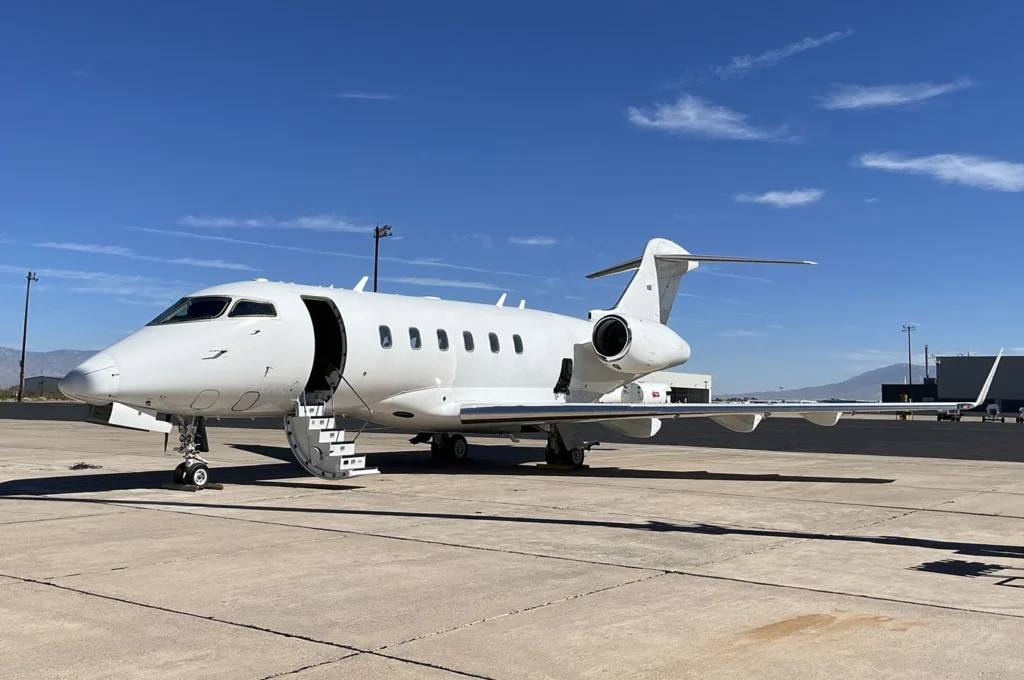 HJS has acquired four additional aircraft, one of them a Challenger 300 jet, now being dismantled for parts © HJS Aftermarket Aircraft Components