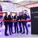 Ribbon-cutting ceremony at Leonardo's new Elstree Aerodrome facility