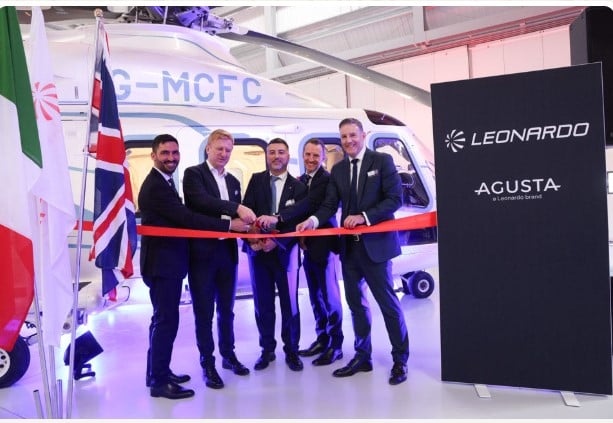 Ribbon-cutting ceremony at Leonardo's new Elstree Aerodrome facility