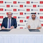 The new agreement was signed by Adel Al Redha, Emirates’ Deputy President and Chief Operating Officer (r) and Mohamed Ali, President & CEO, Commercial Engines & Services, GE Aerospace