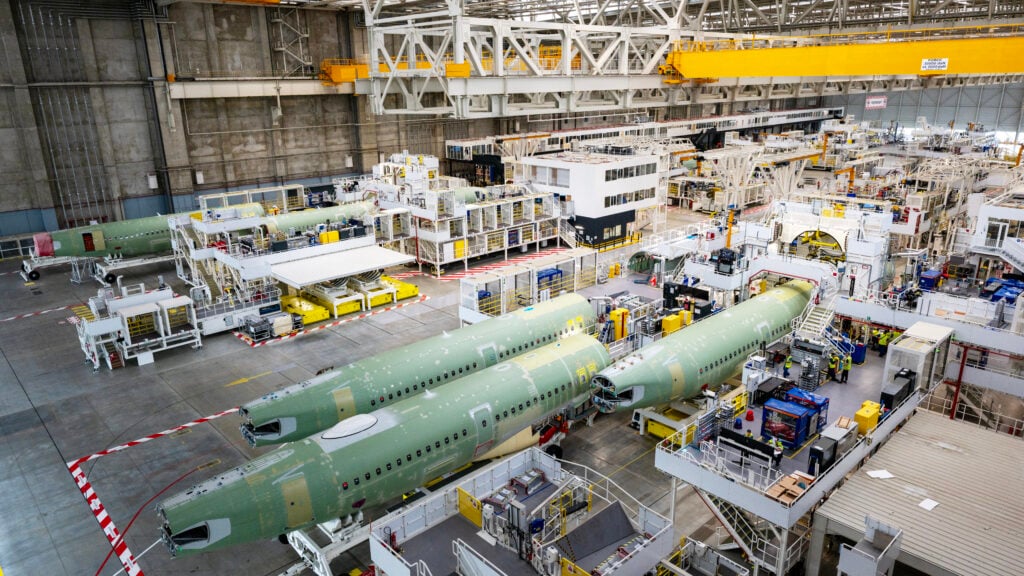 A320-family final assembly line at the Jean-Luc Lagardère facility in Toulouse © Airbus