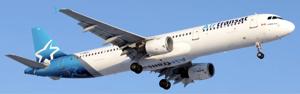 Airbus A321-200 aircraft in Air Transat livery &copy; Aergo Capital