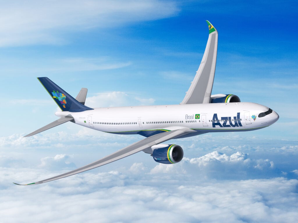 Rendering of A330-900 in Azul livery