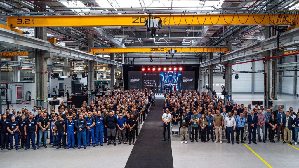 Collins Aerospace's Tajęcina, Poland, facility with employees