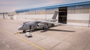 Hungarian Air Force's C-390 at OGMA's hangar in Portugal