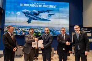 Signing of the MoA between Embraer and WZL 2 to advance industrial cooperation in Poland © Embraer