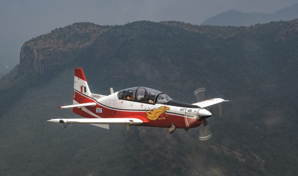 The HTT-40 basic trainer aircraft is powered by TPE331-12B turboprop engines