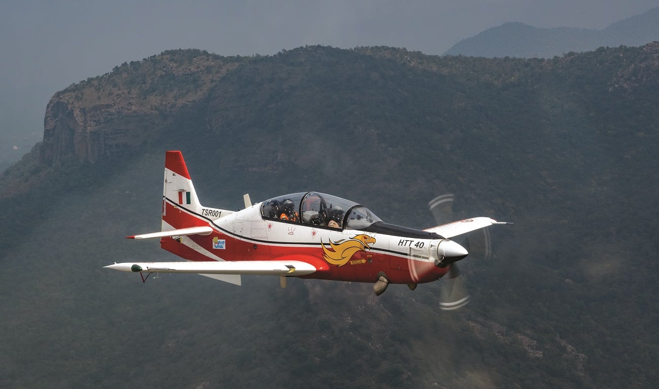 The HTT-40 basic trainer aircraft is powered by TPE331-12B turboprop engines