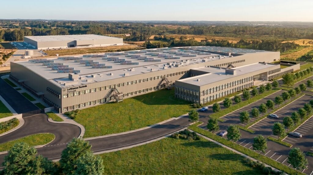 Rendering of Lufthansa Technik Portugal's new facility © Lufthansa Technik