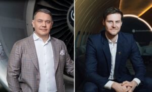 Žilvinas Lapinskas, CEO of FL Technics (l) and Paulius Cegis, CEO of Sensus Aero (r) Avia Solutions Group