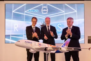 Unveiling of the new livery for the A380 Flight Lab at the Farnborough International Airshow