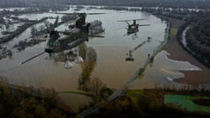 German Airforce Chinook disaster relief