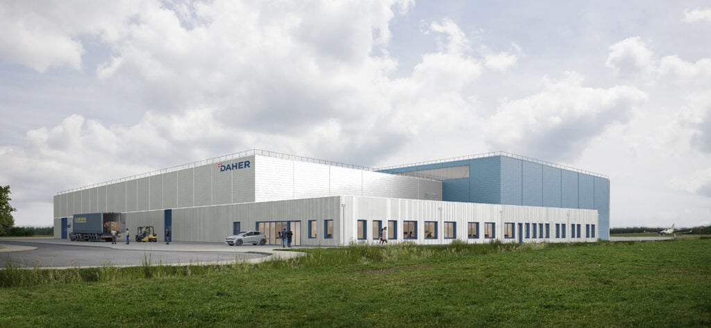 Image of the new Daher Aircraft support and logistics facility in France